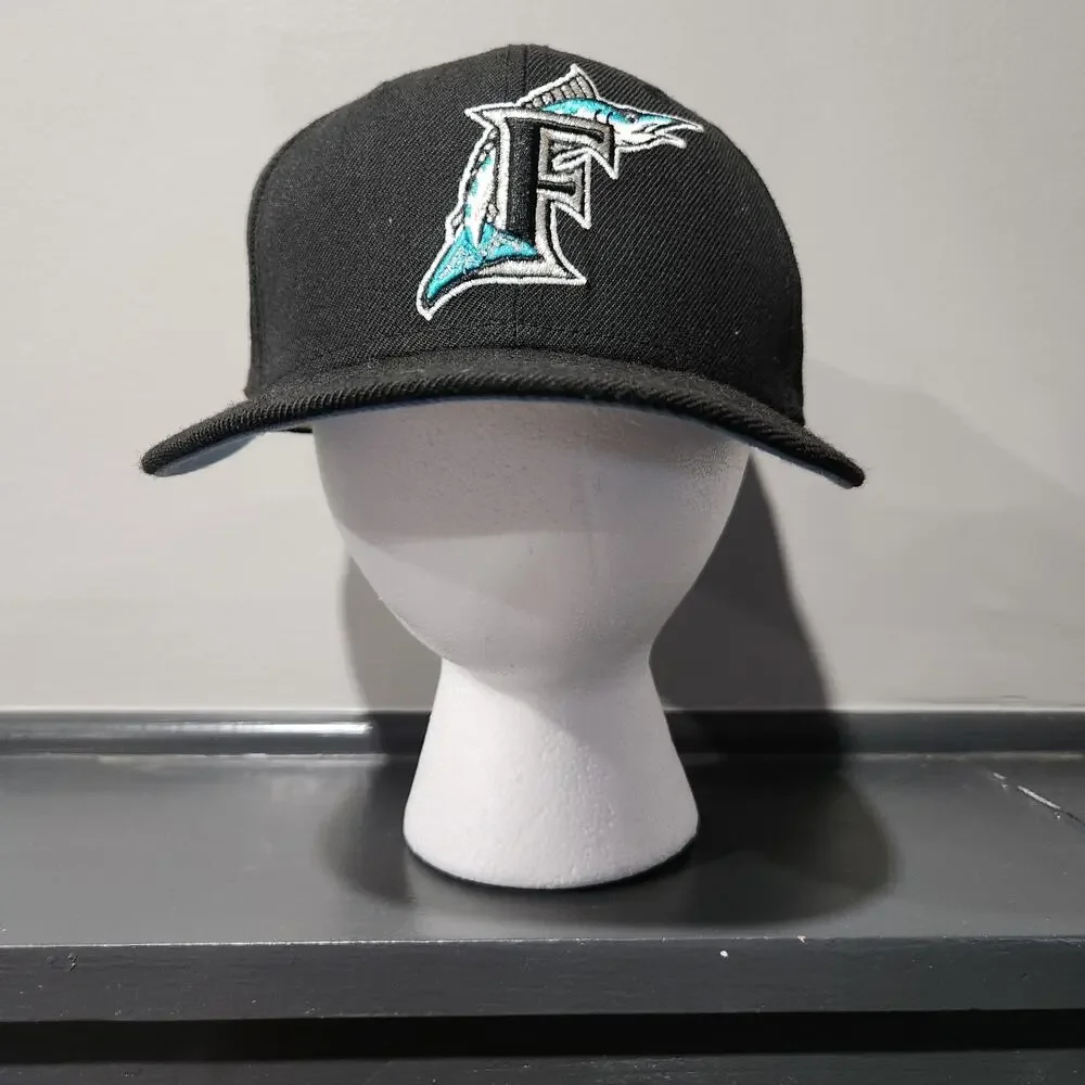 VTG Florida Marlins New Era 59Fifty Mens 7 World Series 2003 Cooperstown Hat Cap